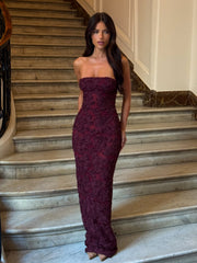 CARLO MAXI DRESS DARK MAUVE