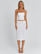 LUNALLA MIDI SKIRT IVORY