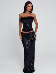 NUI MAXI SKIRT BLACK