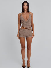 OMYA PLAYSUIT TAN