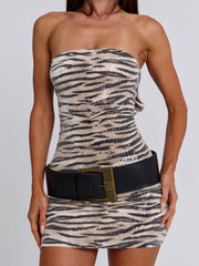 POLIANA MINI DRESS ZEBRA