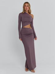 SERAYA MAXI DRESS MAUVE