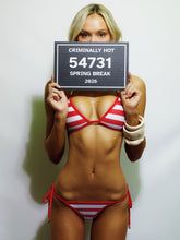 NICOLETTE BIKINI TOP RED WHITE STRIPE
