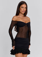 ZENYA MINI DRESS BLACK