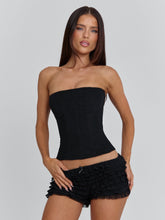 SOLA MESH CORSET TOP BLACK