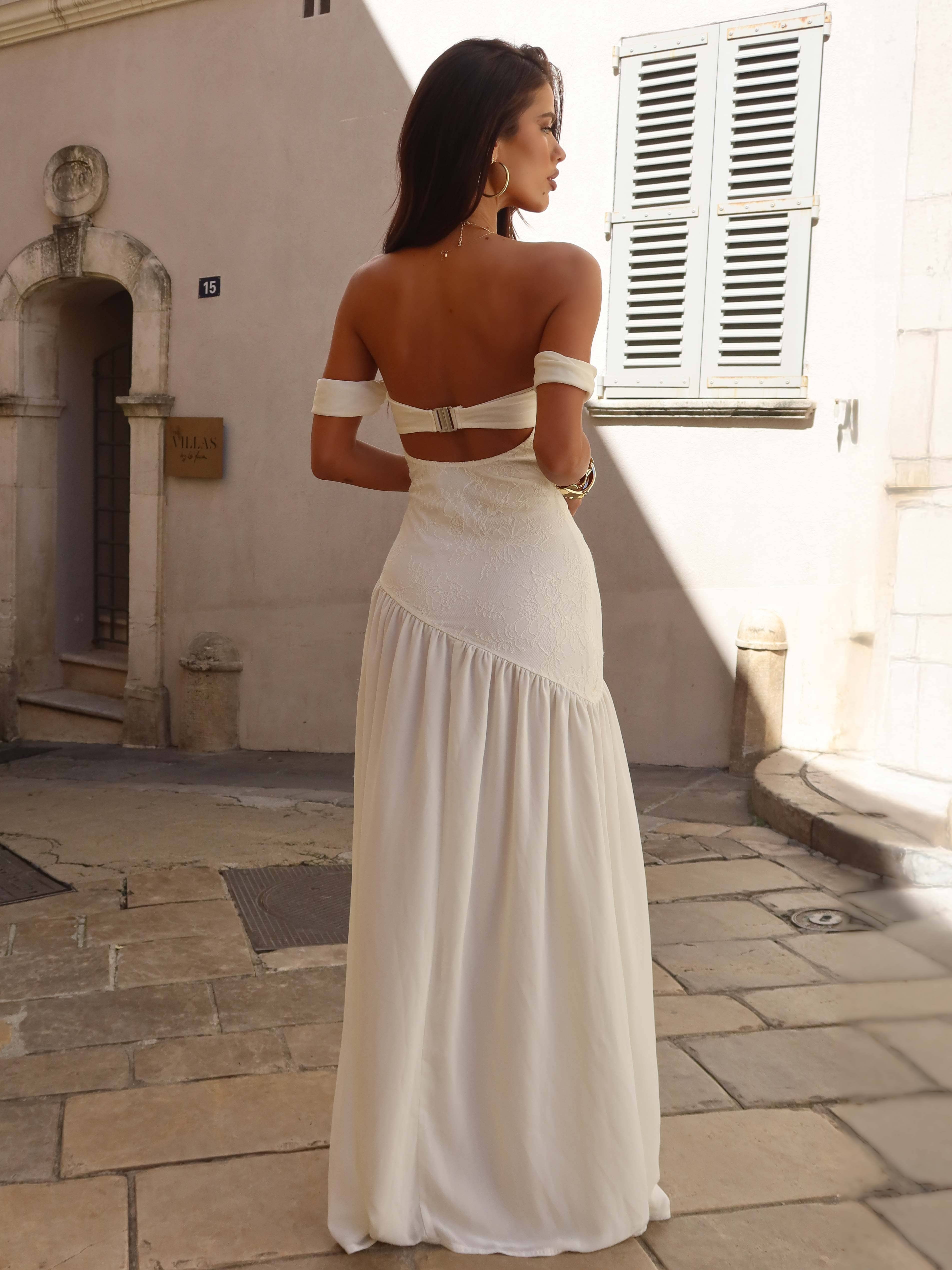 MUAII MAXI DRESS IVORY
