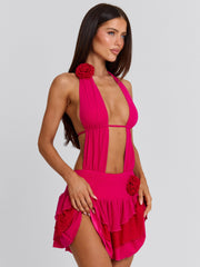 ZANDRA MINI DRESS HOT PINK