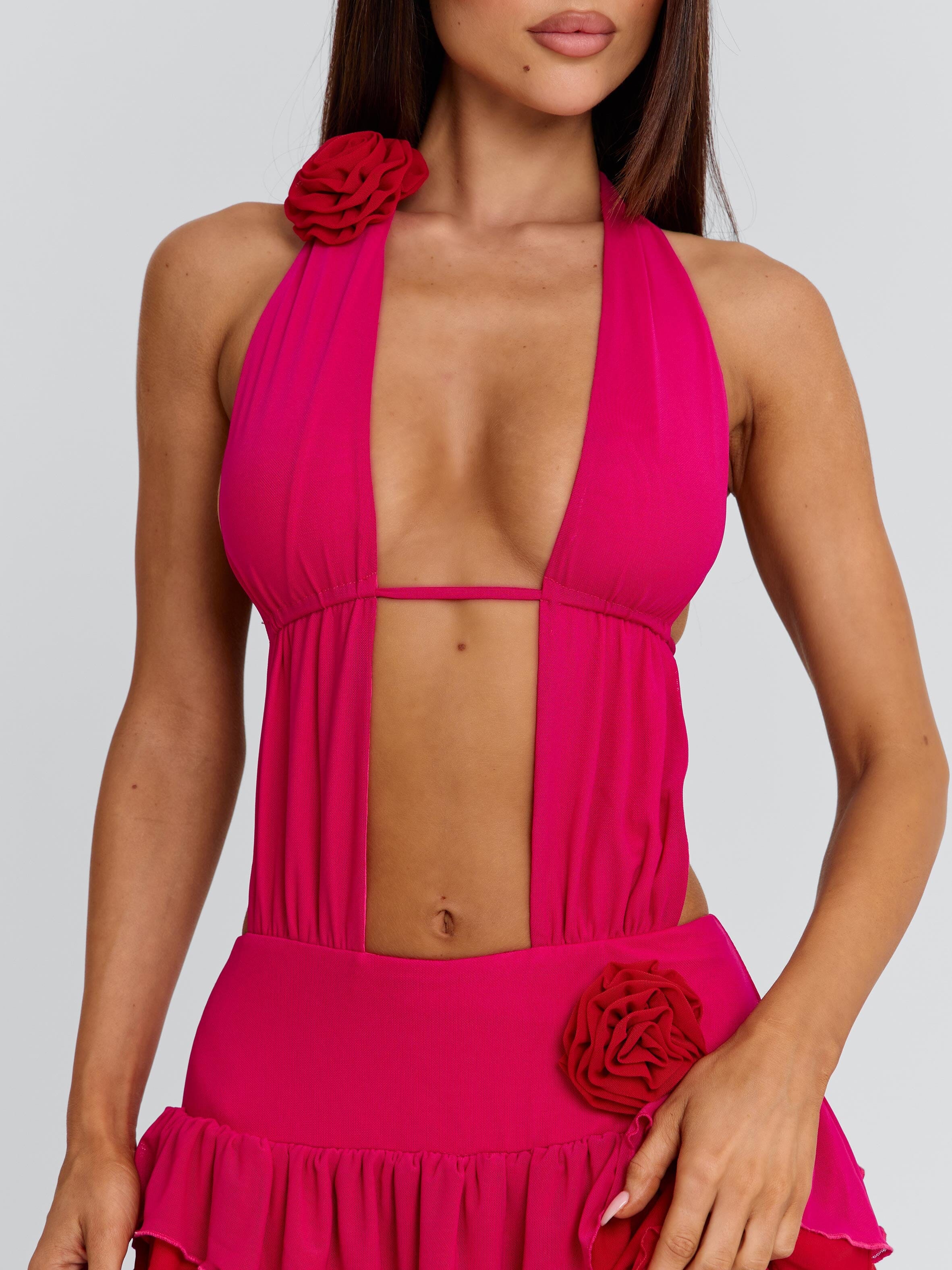 ZANDRA MINI DRESS HOT PINK